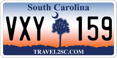 SC license plate VXY159