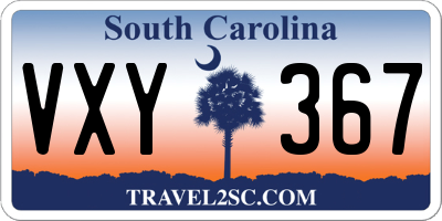 SC license plate VXY367