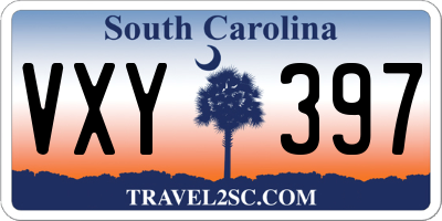 SC license plate VXY397