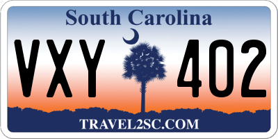 SC license plate VXY402