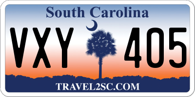 SC license plate VXY405