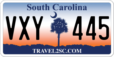 SC license plate VXY445