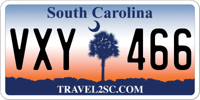 SC license plate VXY466
