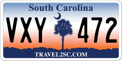 SC license plate VXY472