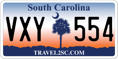 SC license plate VXY554