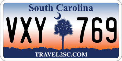 SC license plate VXY769