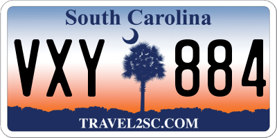 SC license plate VXY884
