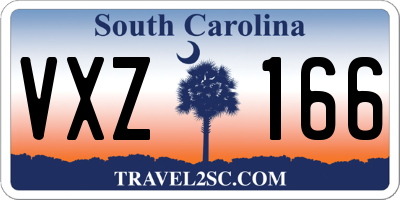 SC license plate VXZ166