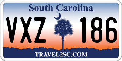 SC license plate VXZ186