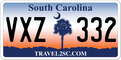 SC license plate VXZ332
