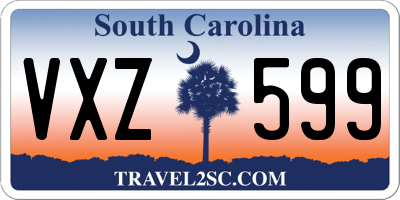 SC license plate VXZ599
