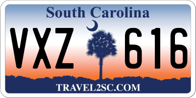 SC license plate VXZ616