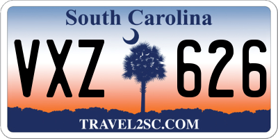 SC license plate VXZ626