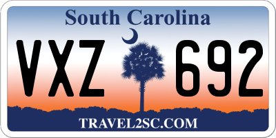 SC license plate VXZ692
