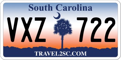 SC license plate VXZ722