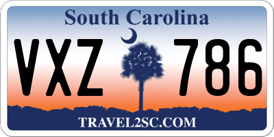 SC license plate VXZ786