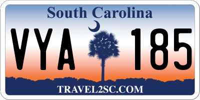 SC license plate VYA185