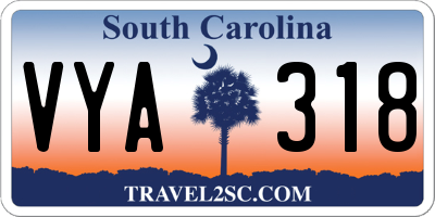 SC license plate VYA318