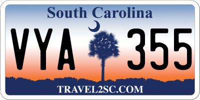 SC license plate VYA355
