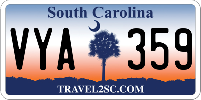 SC license plate VYA359