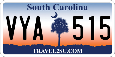 SC license plate VYA515
