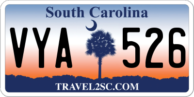 SC license plate VYA526