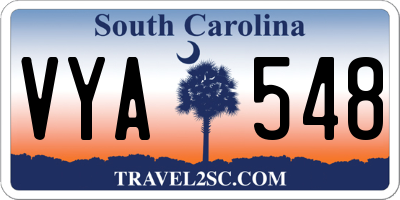 SC license plate VYA548