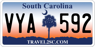SC license plate VYA592