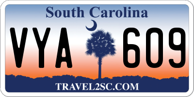 SC license plate VYA609