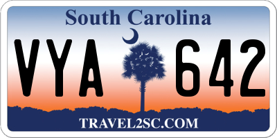 SC license plate VYA642