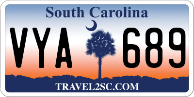 SC license plate VYA689