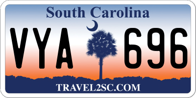 SC license plate VYA696