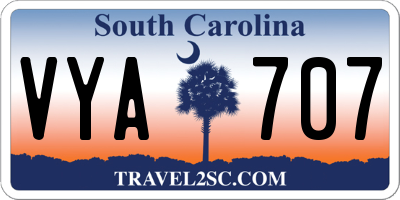 SC license plate VYA707