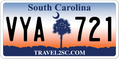 SC license plate VYA721