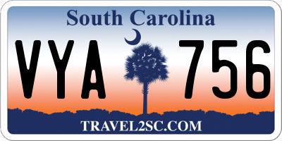 SC license plate VYA756