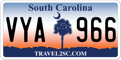 SC license plate VYA966