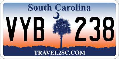 SC license plate VYB238