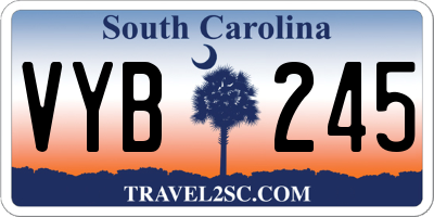 SC license plate VYB245