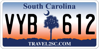 SC license plate VYB612