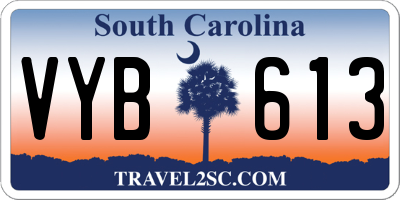 SC license plate VYB613