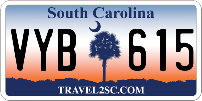 SC license plate VYB615