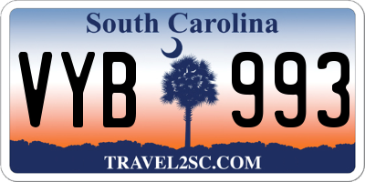 SC license plate VYB993