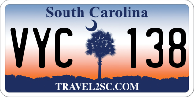SC license plate VYC138