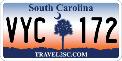 SC license plate VYC172