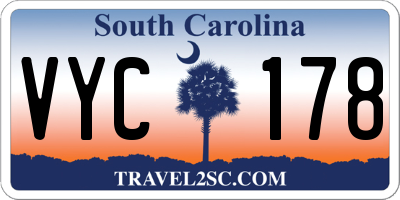 SC license plate VYC178