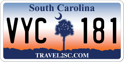 SC license plate VYC181