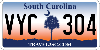 SC license plate VYC304
