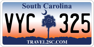 SC license plate VYC325