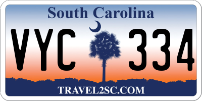 SC license plate VYC334