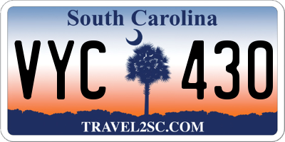 SC license plate VYC430